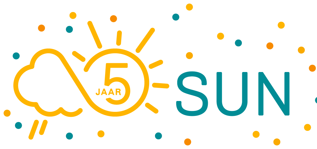 Logo SUN 5 jarig bestaan